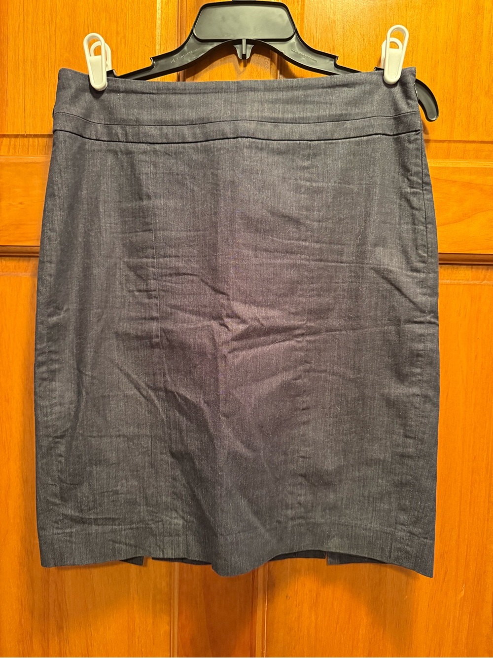 LOFT Dark Grey Pencil Skirt - Tailored Denim Look
